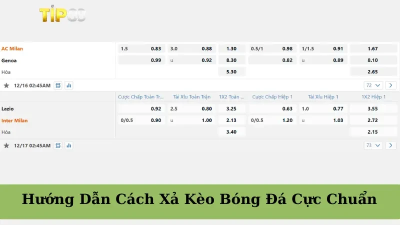 TIP88 Xả Kèo Bóng Đá Là Gì? Hướng Dẫn Cách Xả Kèo Bóng Đá Cực Chuẩn